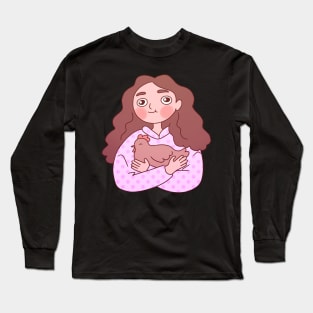 Cute chicken lady Long Sleeve T-Shirt